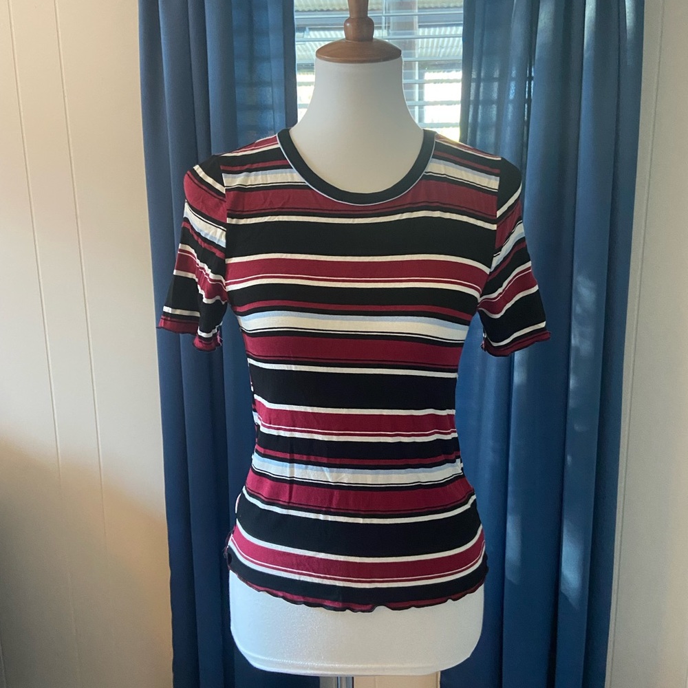 Fitted Striped Baby Doll Tee